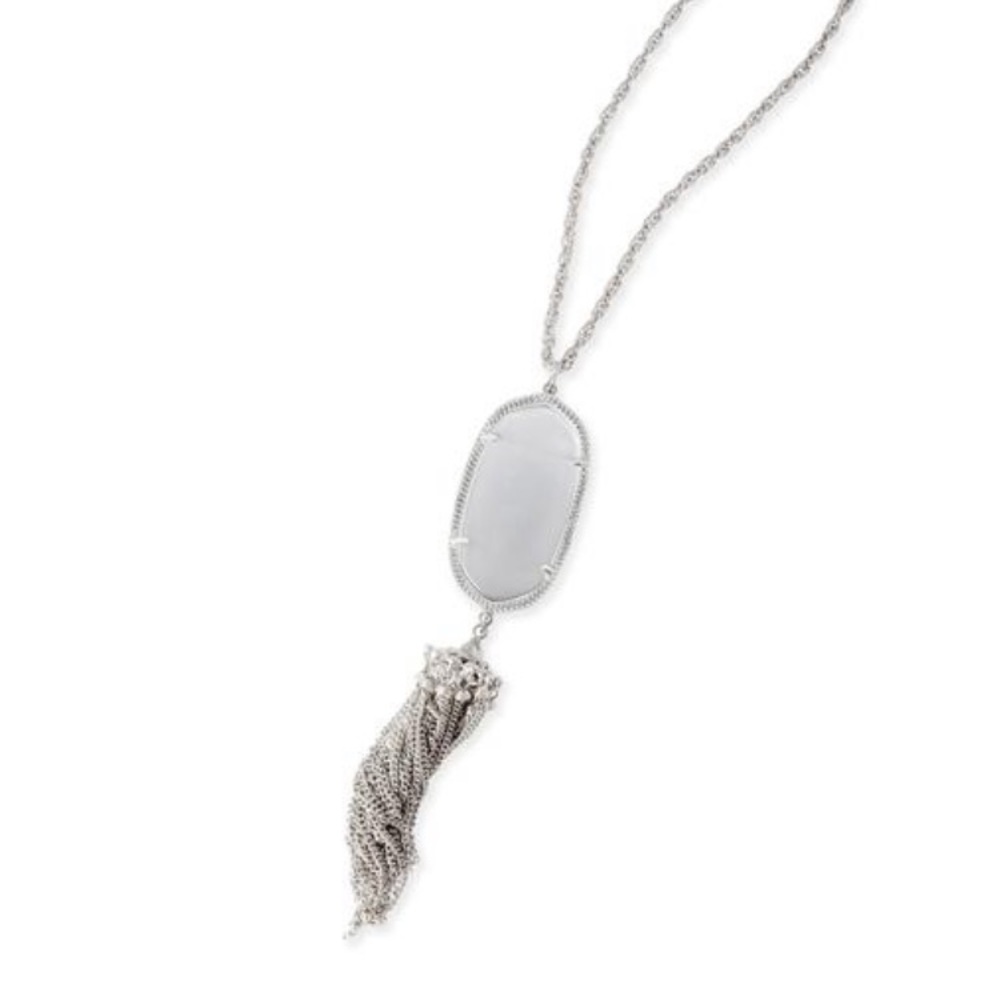 Kendra Scott Rayne Necklace Rhodium Silver Slate